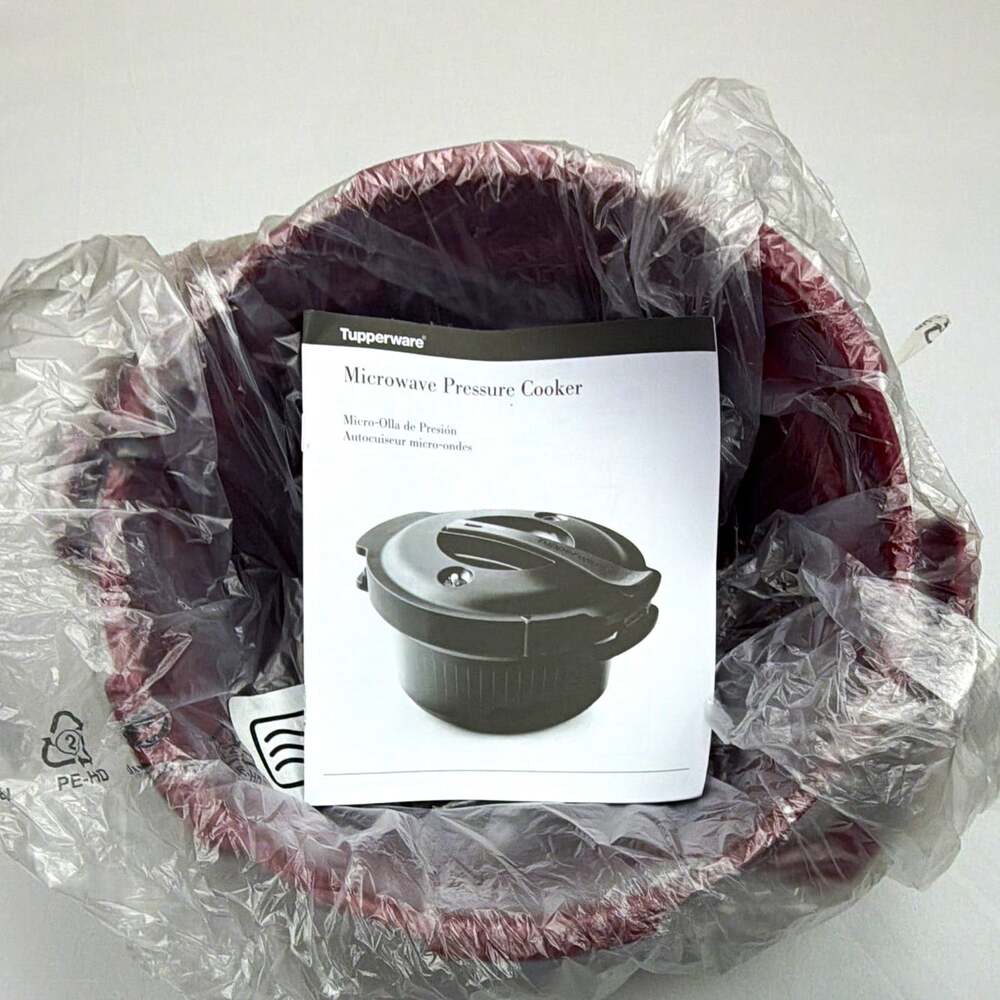 Tupperware Microwave Pressure Cooker, Red Plastic, Includes Instructions Manual